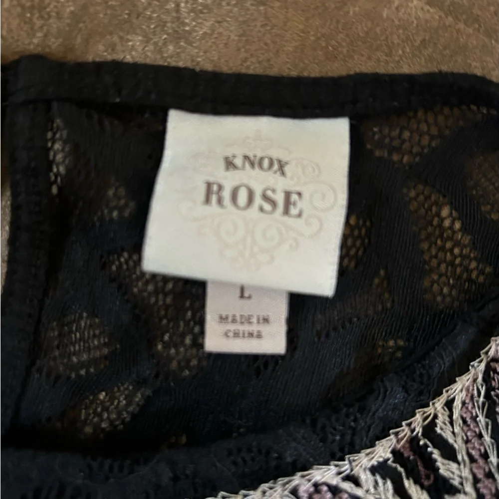 Black Embroidered & Lace Top